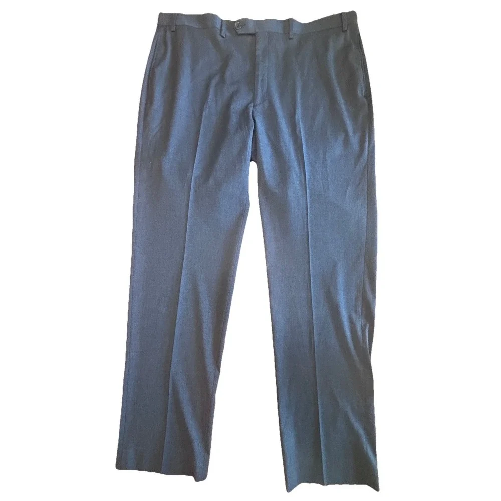 Lauren Ralph Lauren Men's Dress Pants 40x32 Blue Flat Front‎ Classic Fit